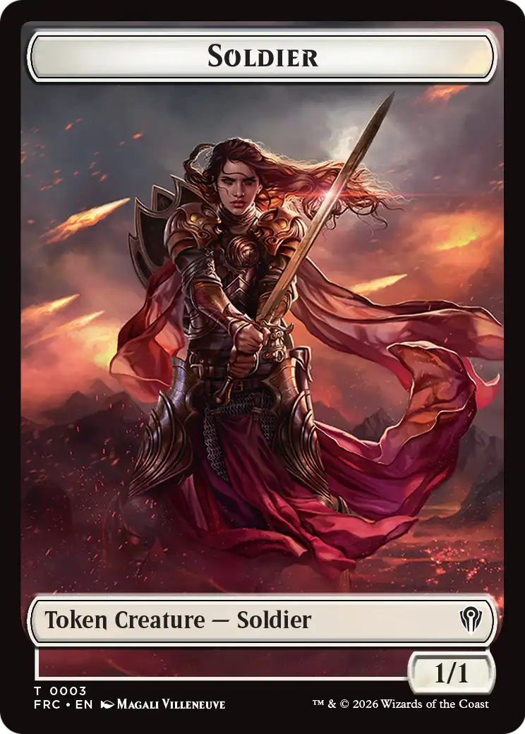 Soldier // Shark Double-Sided Token [Reality Fracture Commander Tokens] | Red Claw Gaming