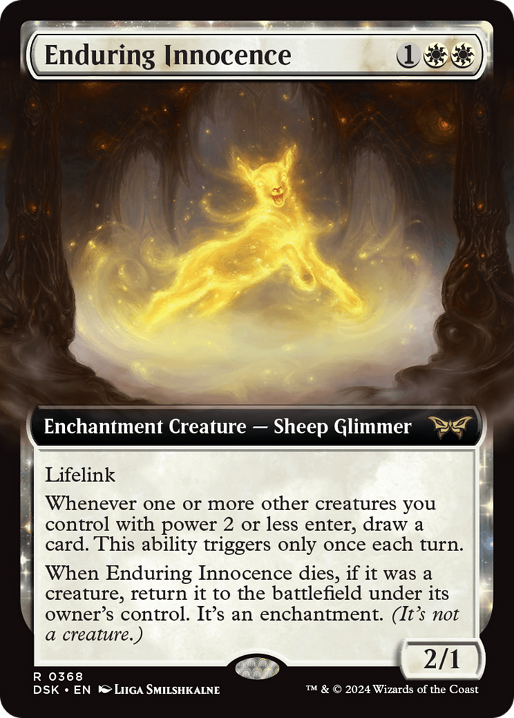 Enduring Innocence (Extended Art) [Duskmourn: House of Horror] MTG Single Magic: The Gathering | Red Claw Gaming