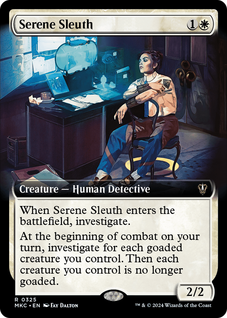 Serene Sleuth (Extended Art) [Murders at Karlov Manor Commander] MTG Single Magic: The Gathering | Red Claw Gaming