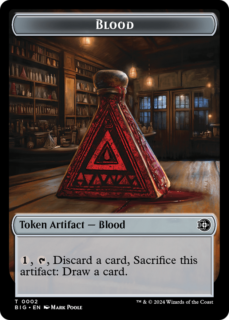 Blood // Plot Double-Sided Token [Outlaws of Thunder Junction: The Big Score Tokens] MTG Single Magic: The Gathering    | Red Claw Gaming