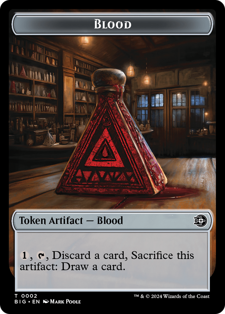 Treasure // Blood Double-Sided Token [Outlaws of Thunder Junction Tokens] MTG Single Magic: The Gathering | Red Claw Gaming