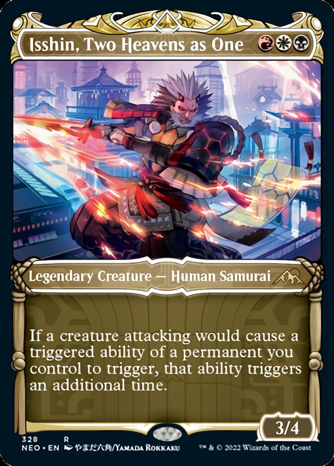 Isshin, Two Heavens as One (Showcase Samurai) [Kamigawa: Neon Dynasty] MTG Single Magic: The Gathering    | Red Claw Gaming