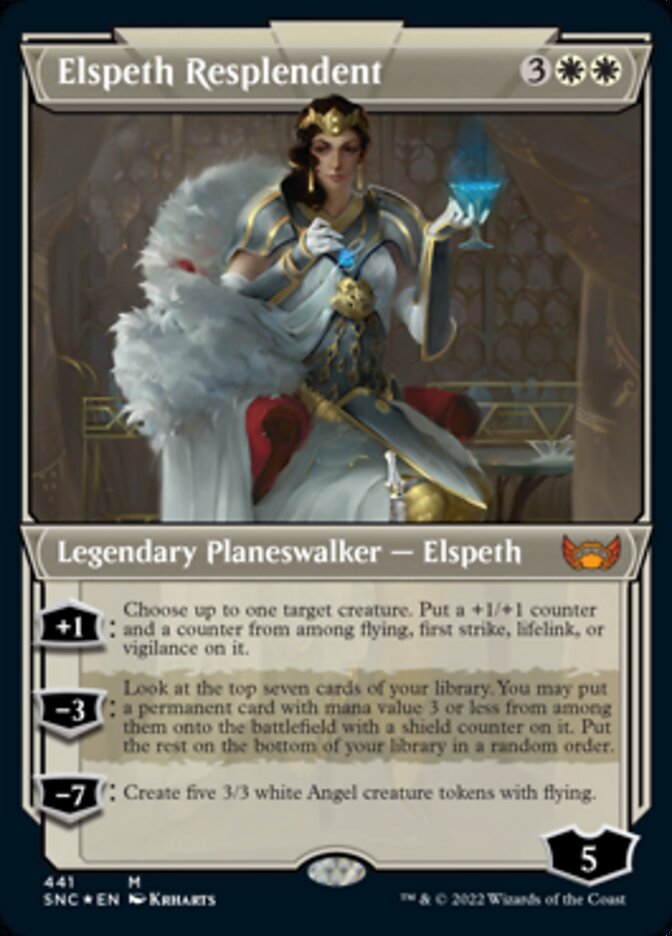 Elspeth Resplendent (Showcase Art Deco Foil Etched) [Streets of New Capenna] MTG Single Magic: The Gathering | Red Claw Gaming