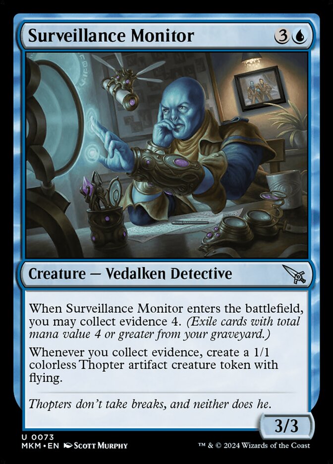 Surveillance Monitor (Black) [Murders at Karlov Manor] MTG Single Magic: The Gathering    | Red Claw Gaming