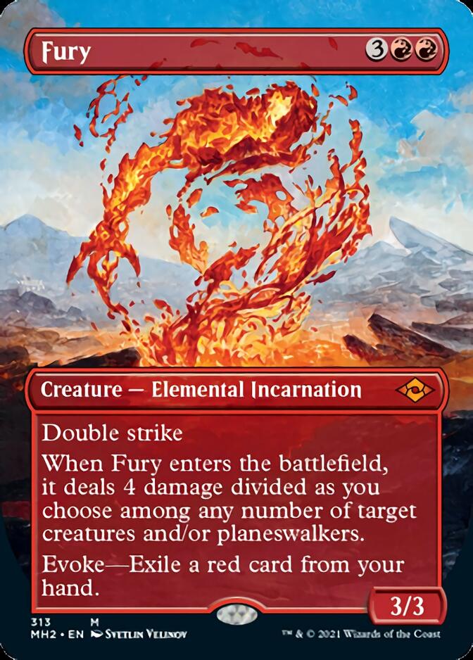 Fury (Borderless Alternate Art) [Modern Horizons 2] MTG Single Magic: The Gathering | Red Claw Gaming