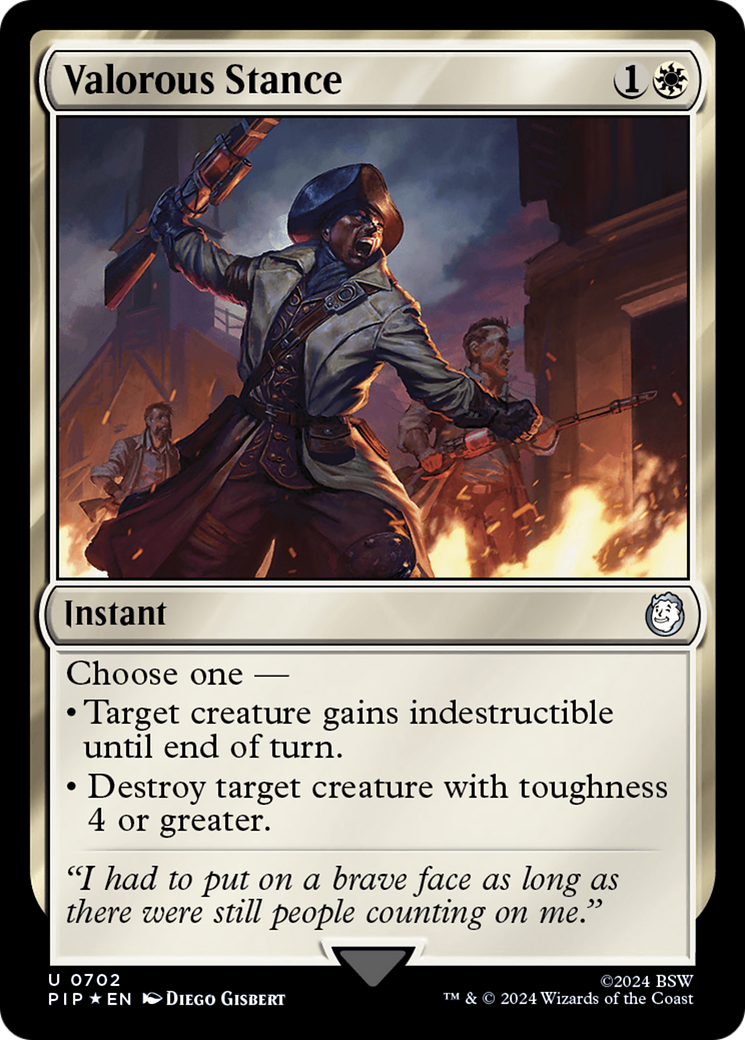Valorous Stance (Surge Foil) [Fallout] MTG Single Magic: The Gathering | Red Claw Gaming