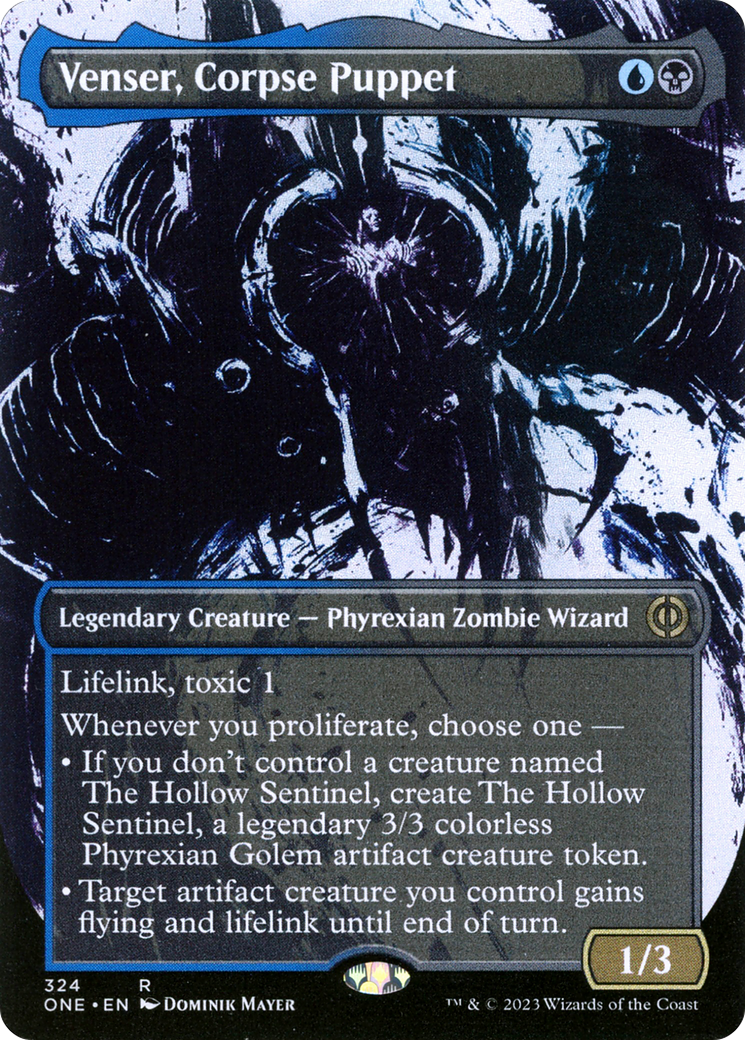 Venser, Corpse Puppet (Borderless Ichor) [Phyrexia: All Will Be One] MTG Single Magic: The Gathering | Red Claw Gaming