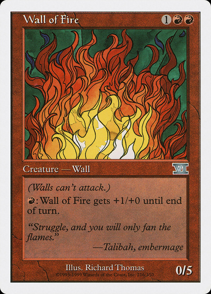 Wall of Fire [Classic Sixth Edition] MTG Single Magic: The Gathering | Red Claw Gaming