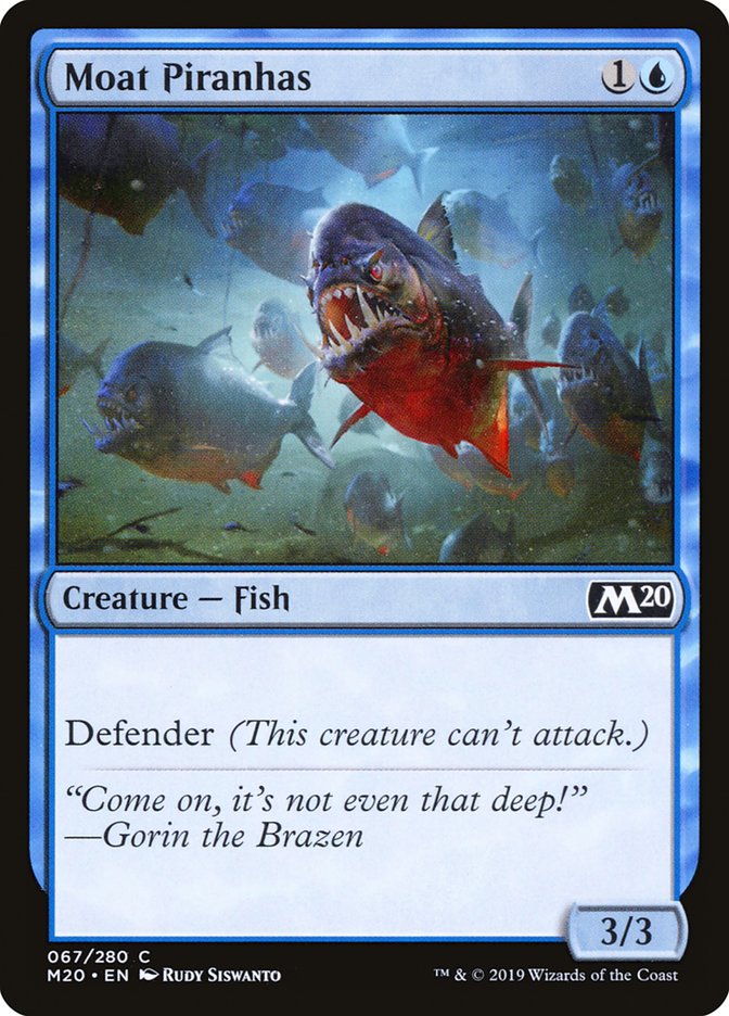 Moat Piranhas [Core Set 2020] MTG Single Magic: The Gathering | Red Claw Gaming