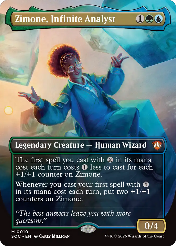 Zimone, Infinite Analyst (Borderless) [Secrets of Strixhaven Commander] MTG Single Magic: The Gathering | Red Claw Gaming