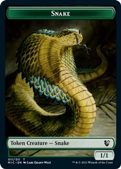 Spirit // Snake Double-Sided Token [Innistrad: Midnight Hunt Commander Tokens] MTG Single Magic: The Gathering | Red Claw Gaming