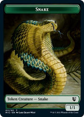 Spirit // Snake Double-Sided Token [Innistrad: Midnight Hunt Commander Tokens] MTG Single Magic: The Gathering | Red Claw Gaming