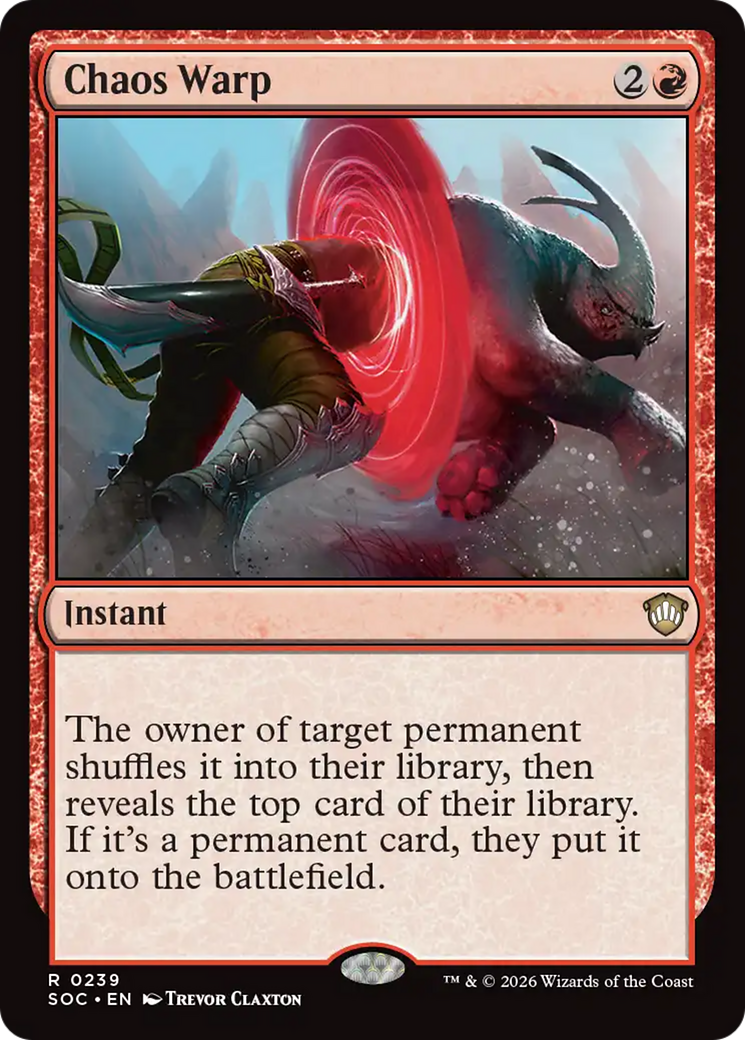 Chaos Warp [Secrets of Strixhaven Commander] MTG Single Magic: The Gathering | Red Claw Gaming