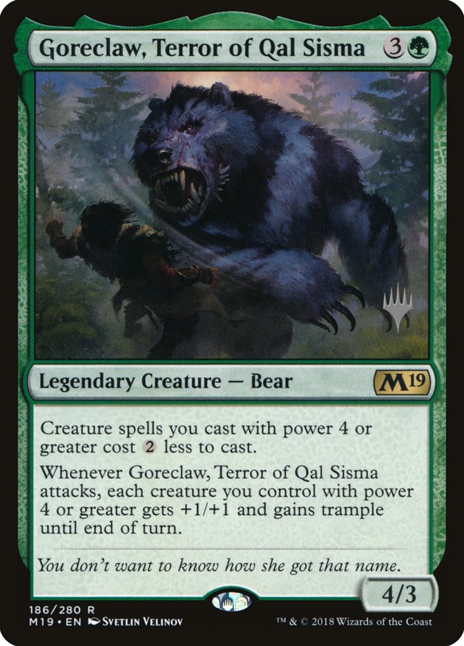 Goreclaw, Terror of Qal Sisma (Promo Pack) [Core Set 2019 Promos] MTG Single Magic: The Gathering | Red Claw Gaming