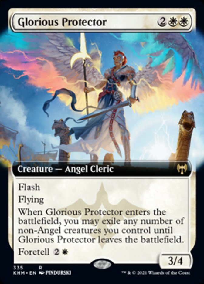 Glorious Protector (Extended Art) [Kaldheim] MTG Single Magic: The Gathering | Red Claw Gaming