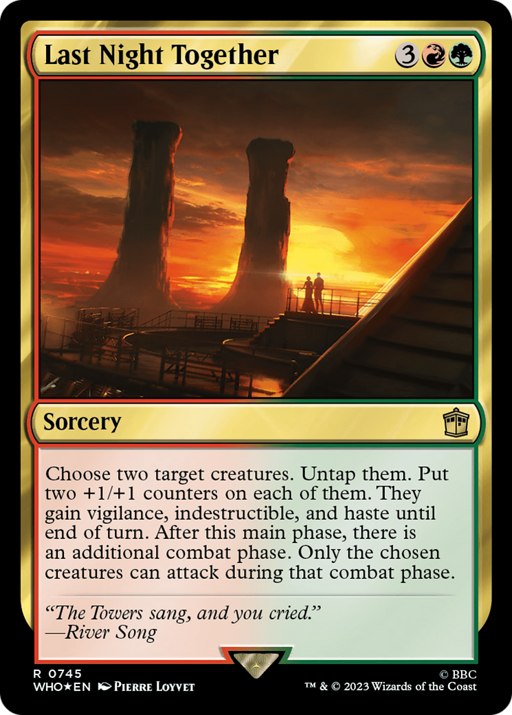 Last Night Together (Surge Foil) [Doctor Who] MTG Single Magic: The Gathering | Red Claw Gaming