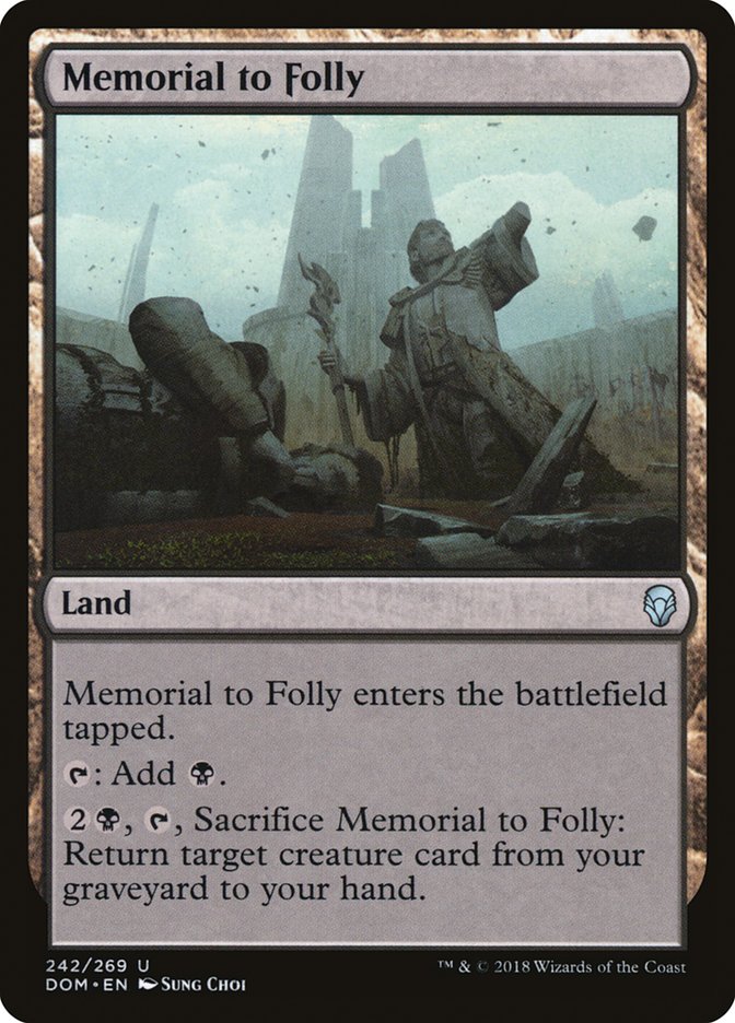 Memorial to Folly [Dominaria] MTG Single Magic: The Gathering | Red Claw Gaming