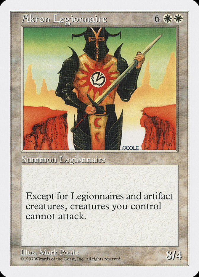 Akron Legionnaire [Fifth Edition] MTG Single Magic: The Gathering | Red Claw Gaming