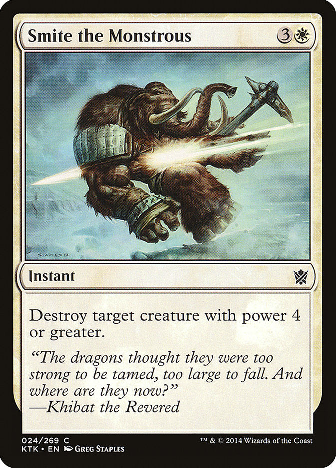 Smite the Monstrous [Khans of Tarkir] MTG Single Magic: The Gathering | Red Claw Gaming