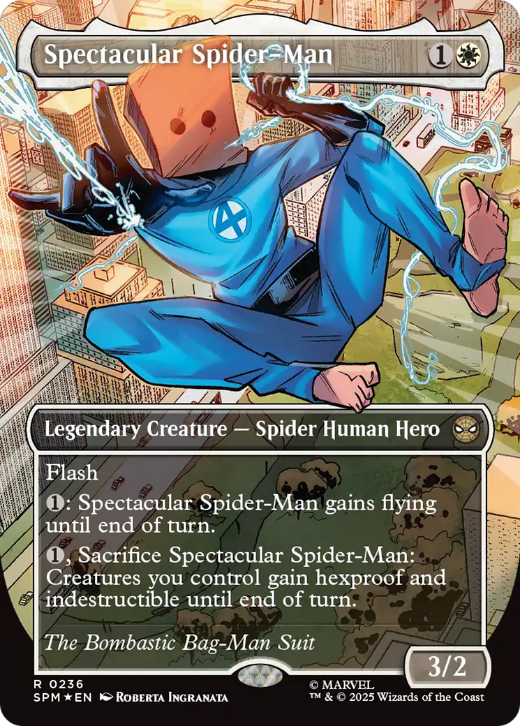 Spectacular Spider-Man (0236) (Borderless) (Textured Foil) [Marvel's Spider-Man] MTG Single Magic: The Gathering | Red Claw Gaming