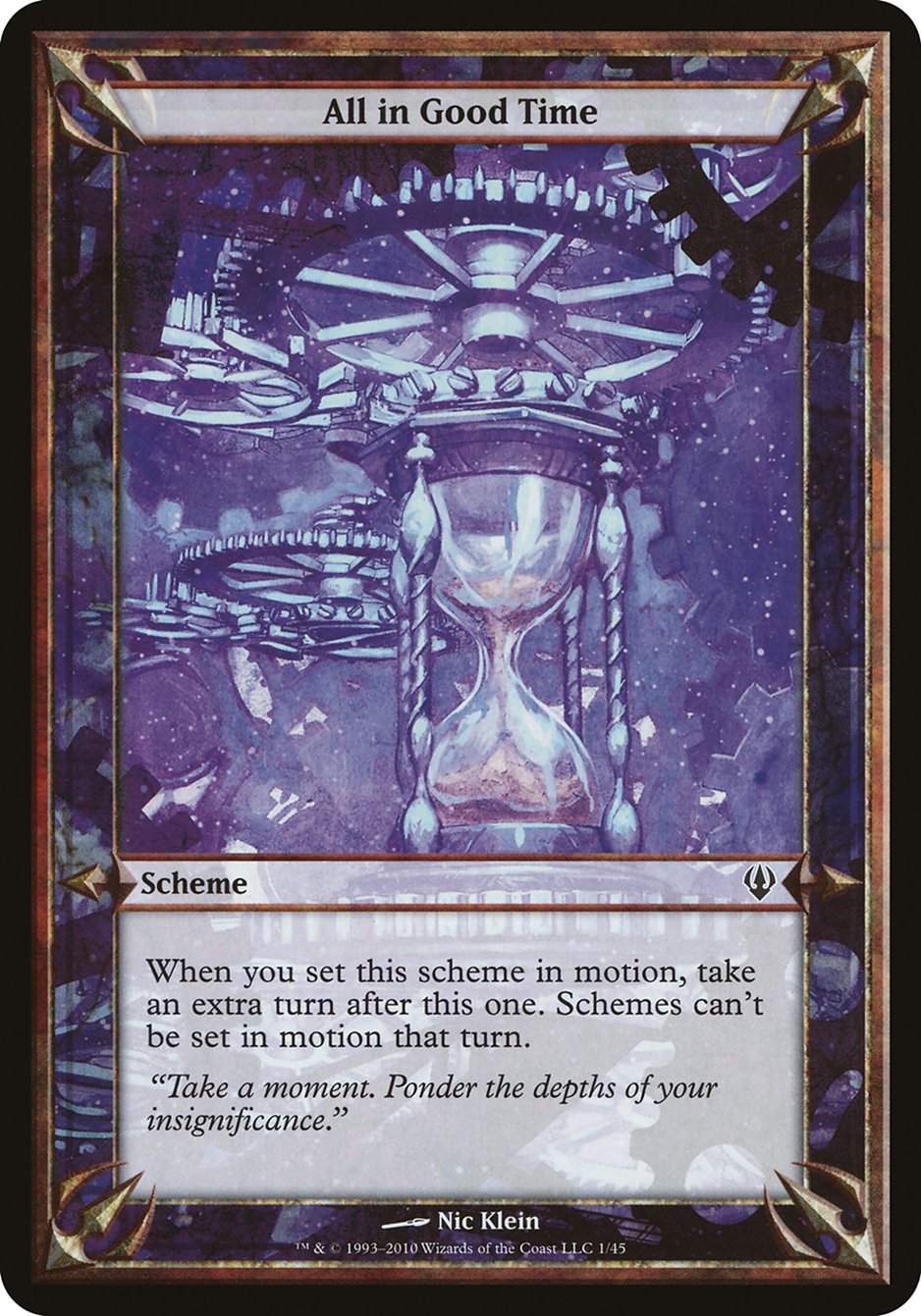 All in Good Time (Schemes) [Archenemy Schemes] MTG Single Magic: The Gathering | Red Claw Gaming