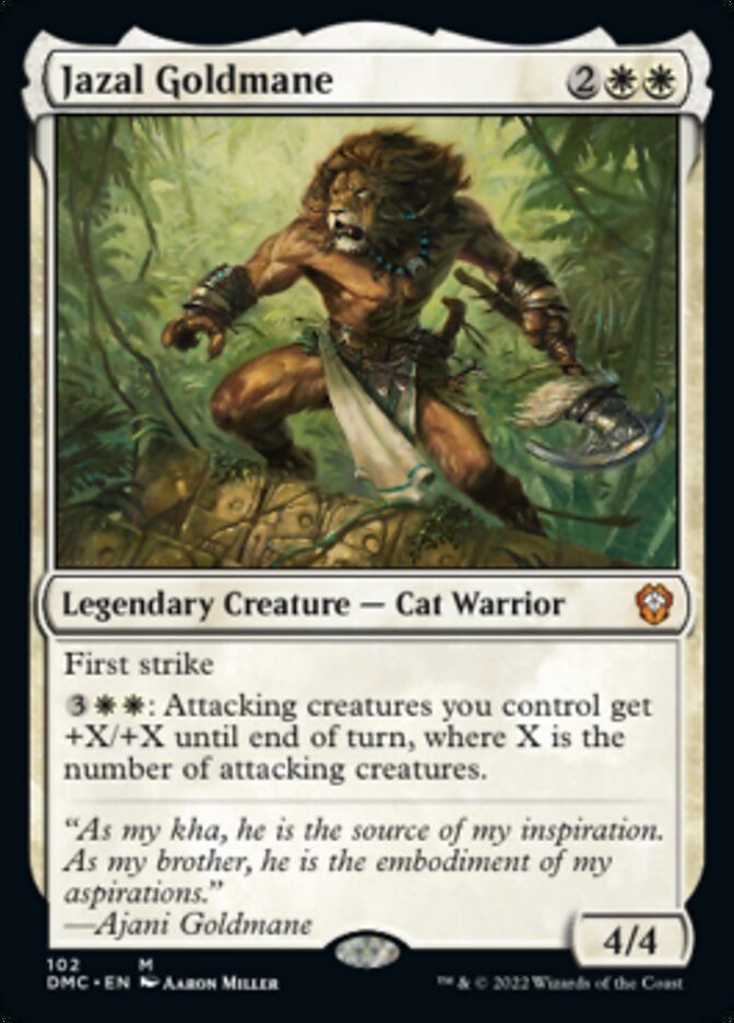 Jazal Goldmane [Dominaria United Commander] MTG Single Magic: The Gathering | Red Claw Gaming