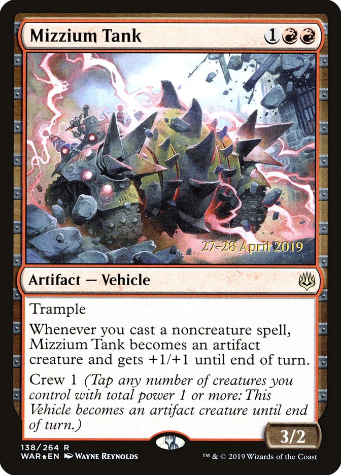 Mizzium Tank [War of the Spark Prerelease Promos] MTG Single Magic: The Gathering | Red Claw Gaming