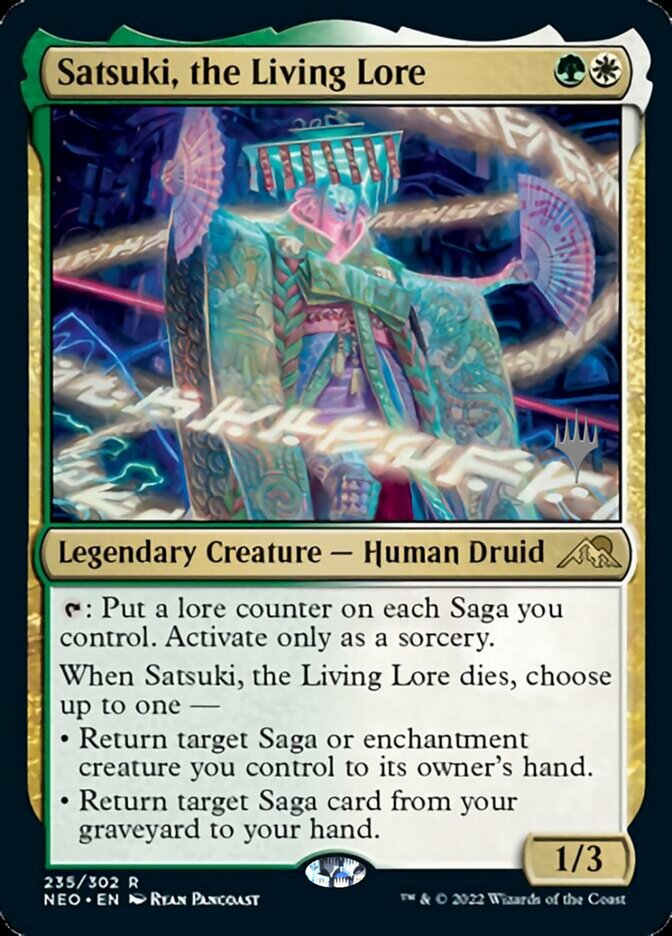 Satsuki, the Living Lore (Promo Pack) [Kamigawa: Neon Dynasty Promos] MTG Single Magic: The Gathering | Red Claw Gaming