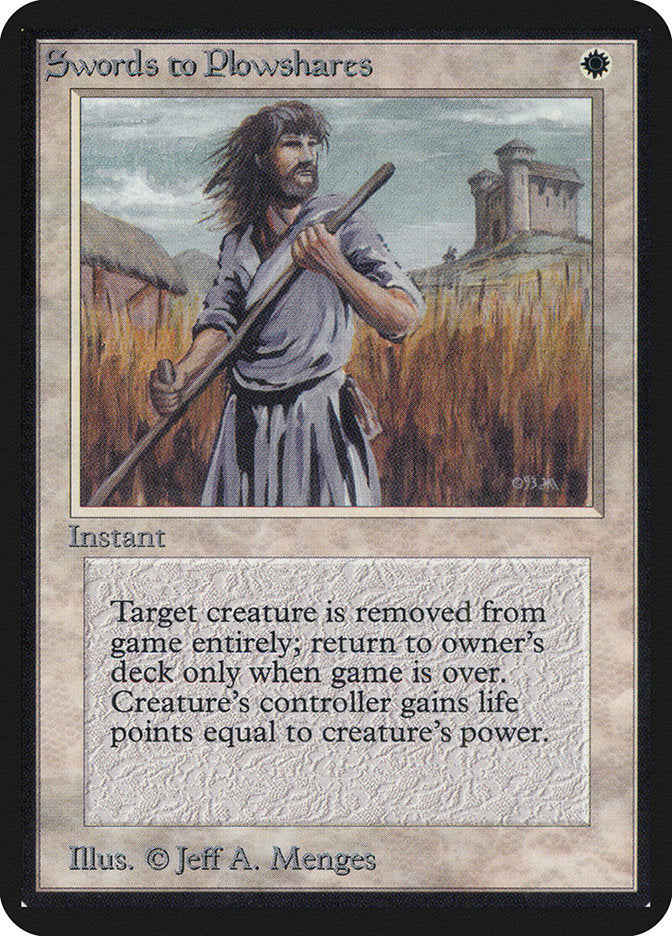 Swords to Plowshares [Alpha Edition] MTG Single Magic: The Gathering | Red Claw Gaming