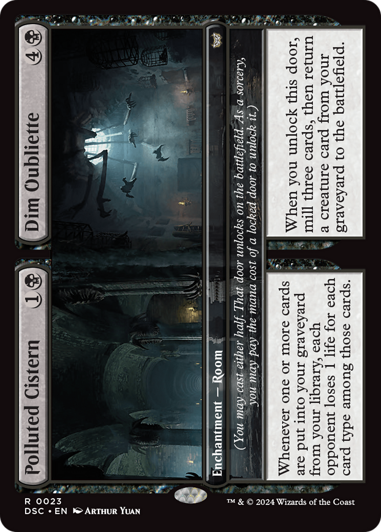 Polluted Cistern // Dim Oubliette [Duskmourn: House of Horror Commander] MTG Single Magic: The Gathering | Red Claw Gaming
