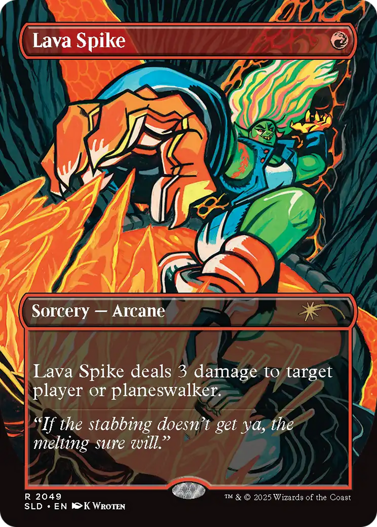 Lava Spike (2049) (Rainbow Foil) [Secret Lair Drop Series] MTG Single Magic: The Gathering | Red Claw Gaming