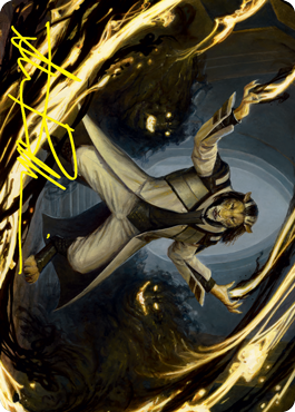 Leonin Lightscribe Art Card (Gold-Stamped Signature) [Strixhaven: School of Mages Art Series] MTG Single Magic: The Gathering | Red Claw Gaming