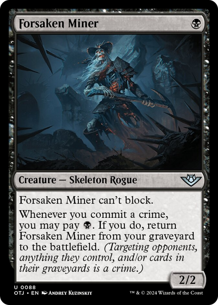 Forsaken Miner [Outlaws of Thunder Junction] MTG Single Magic: The Gathering    | Red Claw Gaming