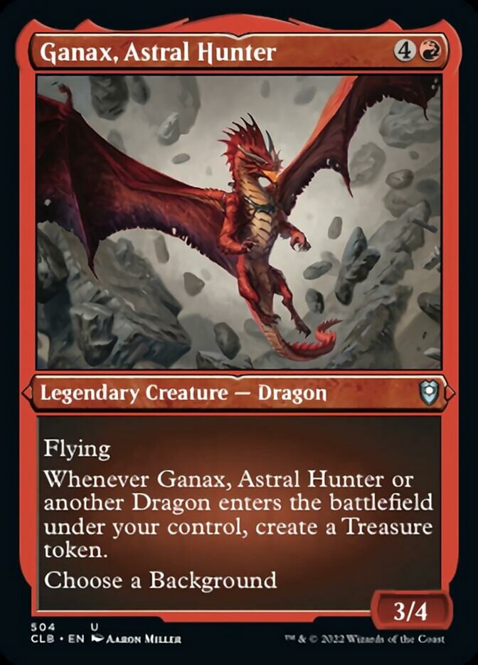 Ganax, Astral Hunter (Foil Etched) [Commander Legends: Battle for Baldur's Gate] MTG Single Magic: The Gathering | Red Claw Gaming