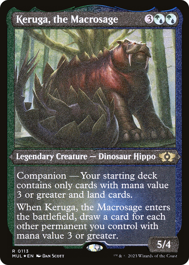 Keruga, the Macrosage (Foil Etched) [Multiverse Legends] MTG Single Magic: The Gathering | Red Claw Gaming