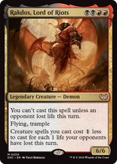 Rakdos, Lord of Riots [Duskmourn: House of Horror Commander] MTG Single Magic: The Gathering    | Red Claw Gaming