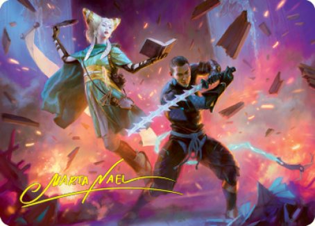 Explosive Entry Art Card (Gold-Stamped Signature) [Kamigawa: Neon Dynasty Art Series] MTG Single Magic: The Gathering | Red Claw Gaming