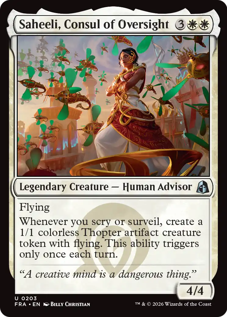 Saheeli, Consul of Oversight [Reality Fracture] | Red Claw Gaming