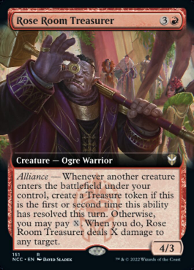 Rose Room Treasurer (Extended Art) [Streets of New Capenna Commander] MTG Single Magic: The Gathering | Red Claw Gaming