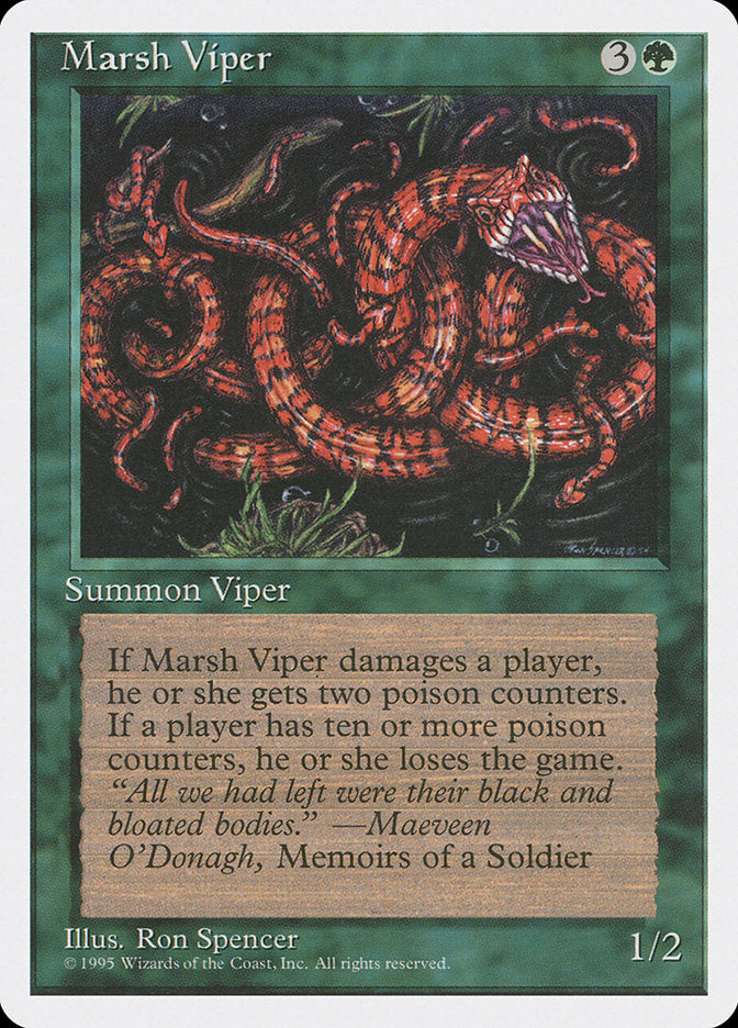 Marsh Viper [Fourth Edition] MTG Single Magic: The Gathering | Red Claw Gaming