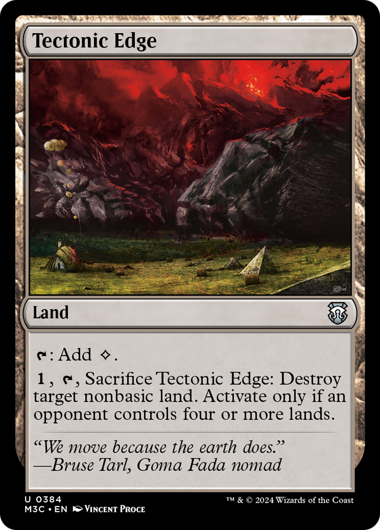 Tectonic Edge (Ripple Foil) [Modern Horizons 3 Commander] MTG Single Magic: The Gathering | Red Claw Gaming
