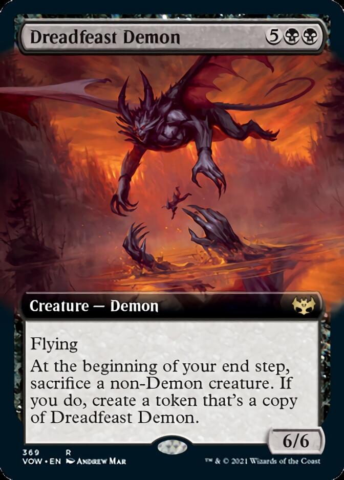 Dreadfeast Demon (Extended Art) [Innistrad: Crimson Vow] MTG Single Magic: The Gathering | Red Claw Gaming