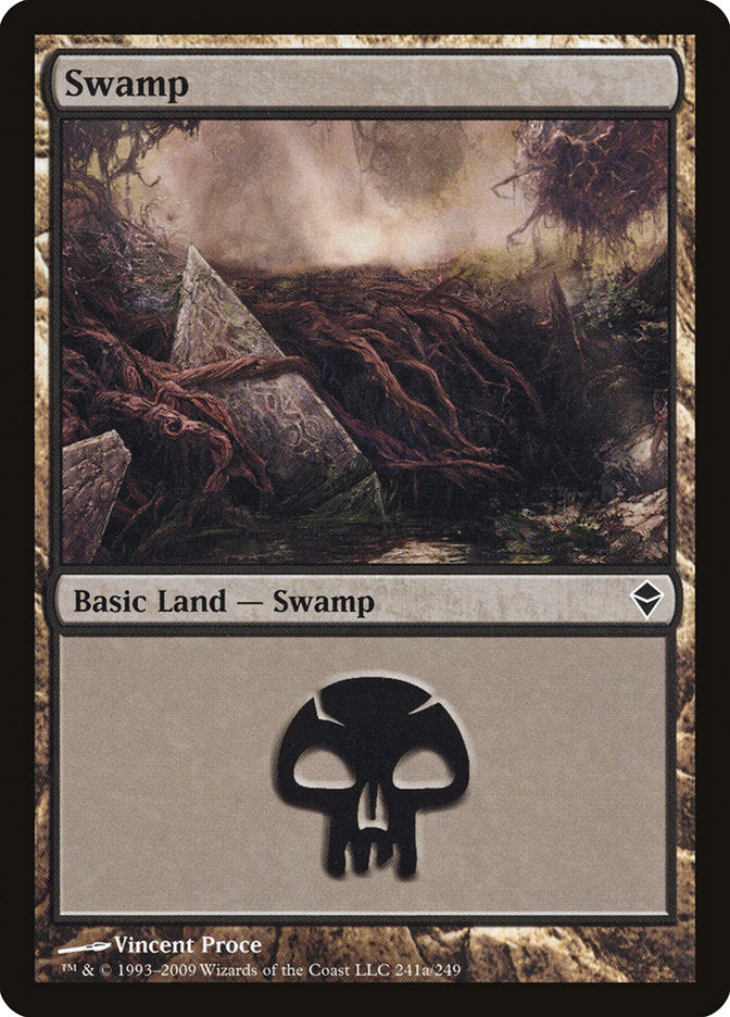 Swamp (241a) [Zendikar] MTG Single Magic: The Gathering | Red Claw Gaming