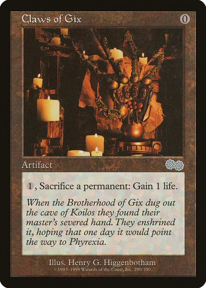 Claws of Gix [Urza's Saga] MTG Single Magic: The Gathering | Red Claw Gaming