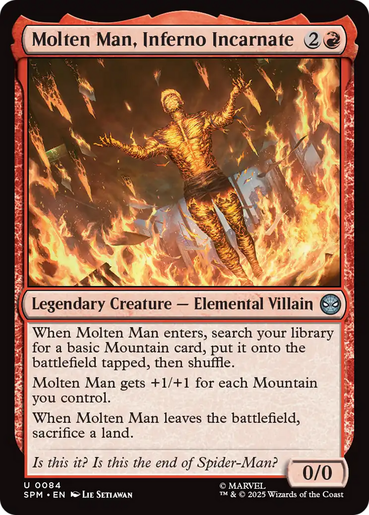 Molten Man, Inferno Incarnate [Marvel's Spider-Man] MTG Single Magic: The Gathering | Red Claw Gaming