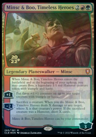 Minsc & Boo, Timeless Heroes [Commander Legends: Battle for Baldur's Gate Prerelease Promos] MTG Single Magic: The Gathering | Red Claw Gaming