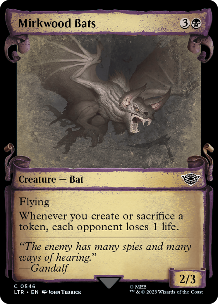 Mirkwood Bats [The Lord of the Rings: Tales of Middle-Earth Showcase Scrolls] MTG Single Magic: The Gathering | Red Claw Gaming