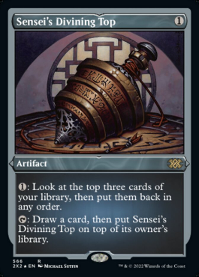 Sensei's Divining Top (Foil Etched) [Double Masters 2022] MTG Single Magic: The Gathering    | Red Claw Gaming