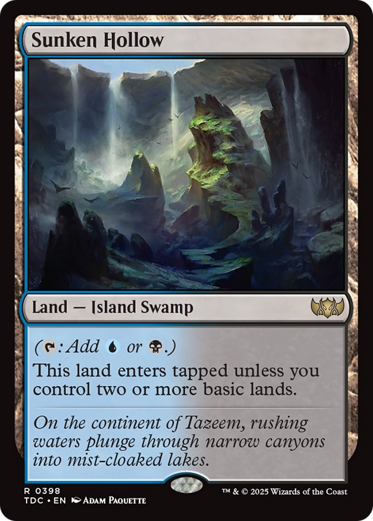 Sunken Hollow [Tarkir: Dragonstorm Commander] MTG Single Magic: The Gathering | Red Claw Gaming