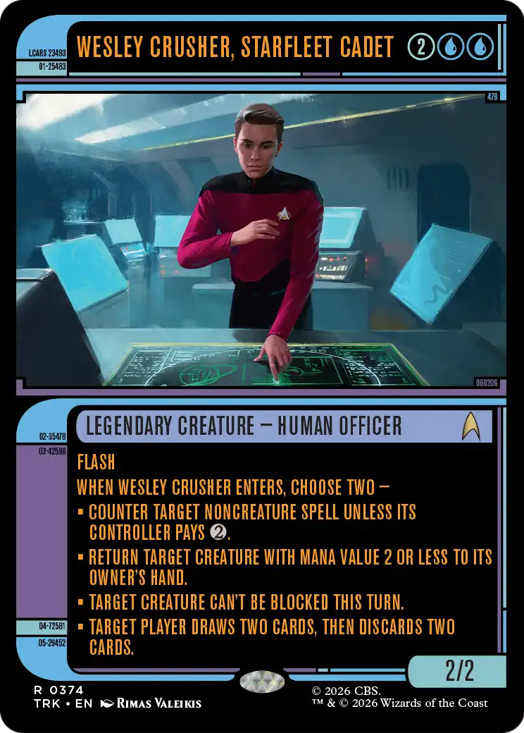 Wesley Crusher, Starfleet Cadet (Showcase) [Star Trek] MTG Single Magic: The Gathering | Red Claw Gaming